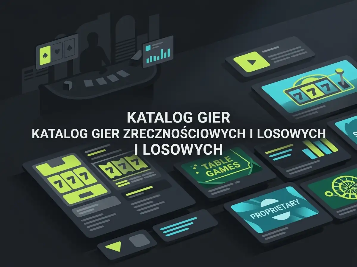 Abstrakcyjna biblioteka kafelków gier kasynowych i stołu live bez logotypów