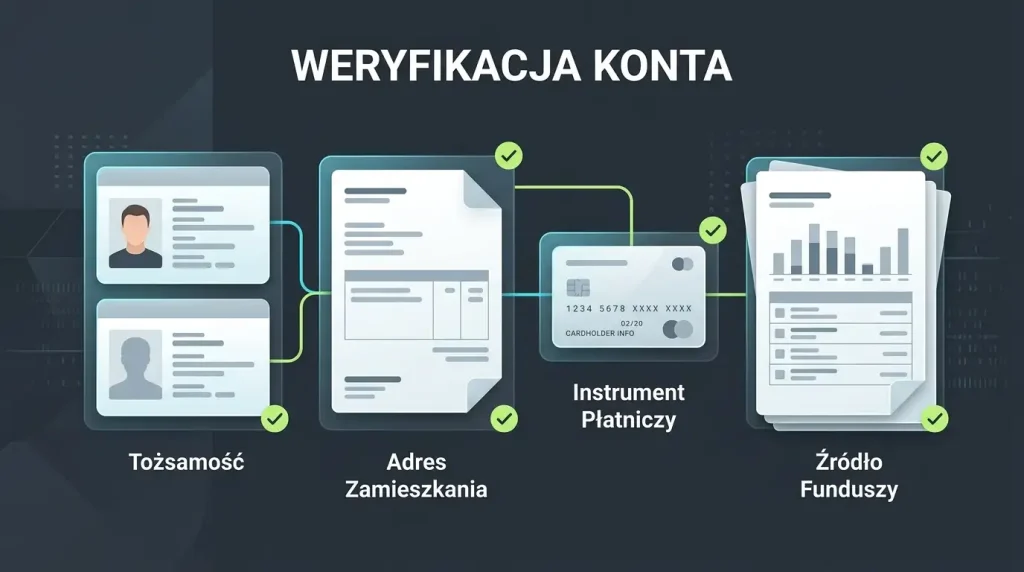 Neutralny zestaw dokumentów do weryfikacji tożsamości, adresu, płatności i pochodzenia środków bez danych osobowych
